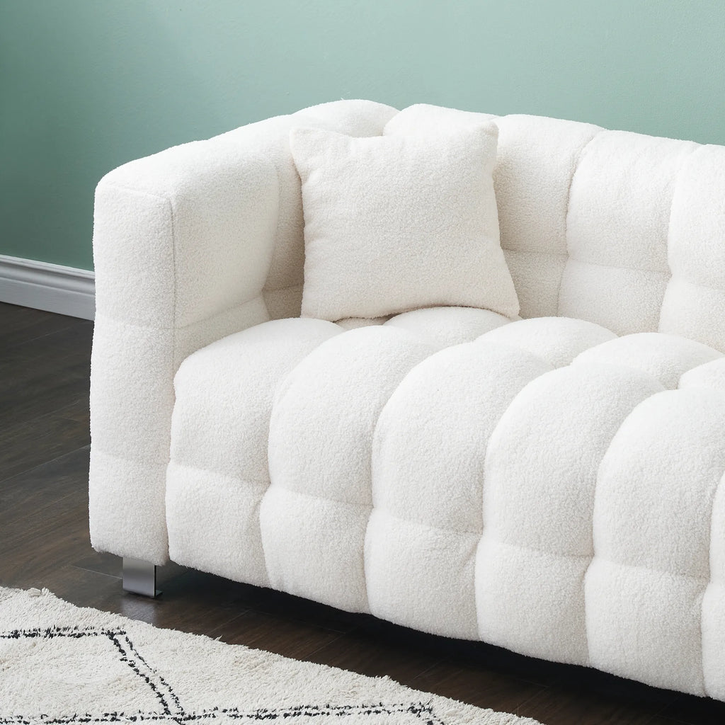 102" 4-Seater Upholstery Fleece Cloud Sofa