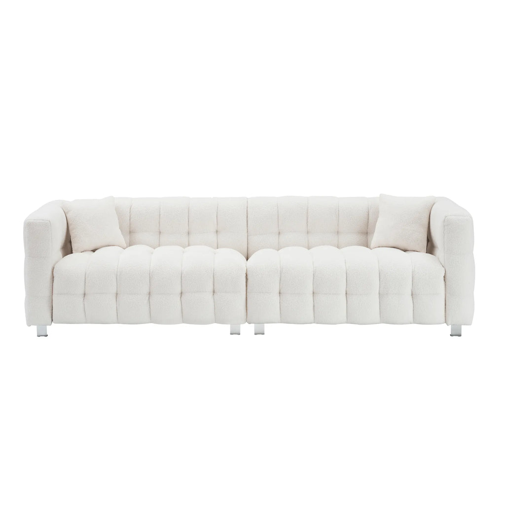 102" 4-Seater Upholstery Fleece Cloud Sofa