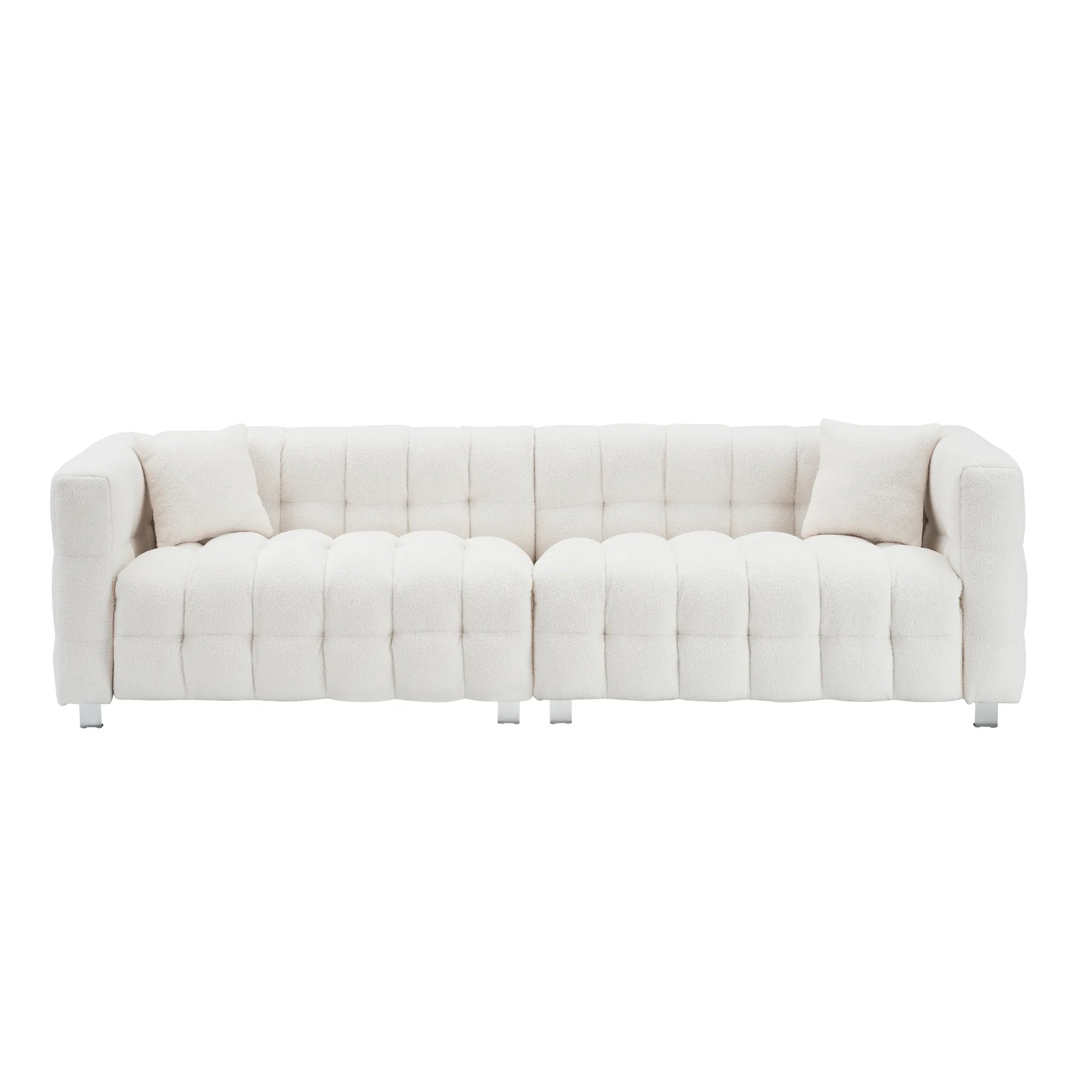 102" 4-Seater Upholstery Fleece Cloud Sofa