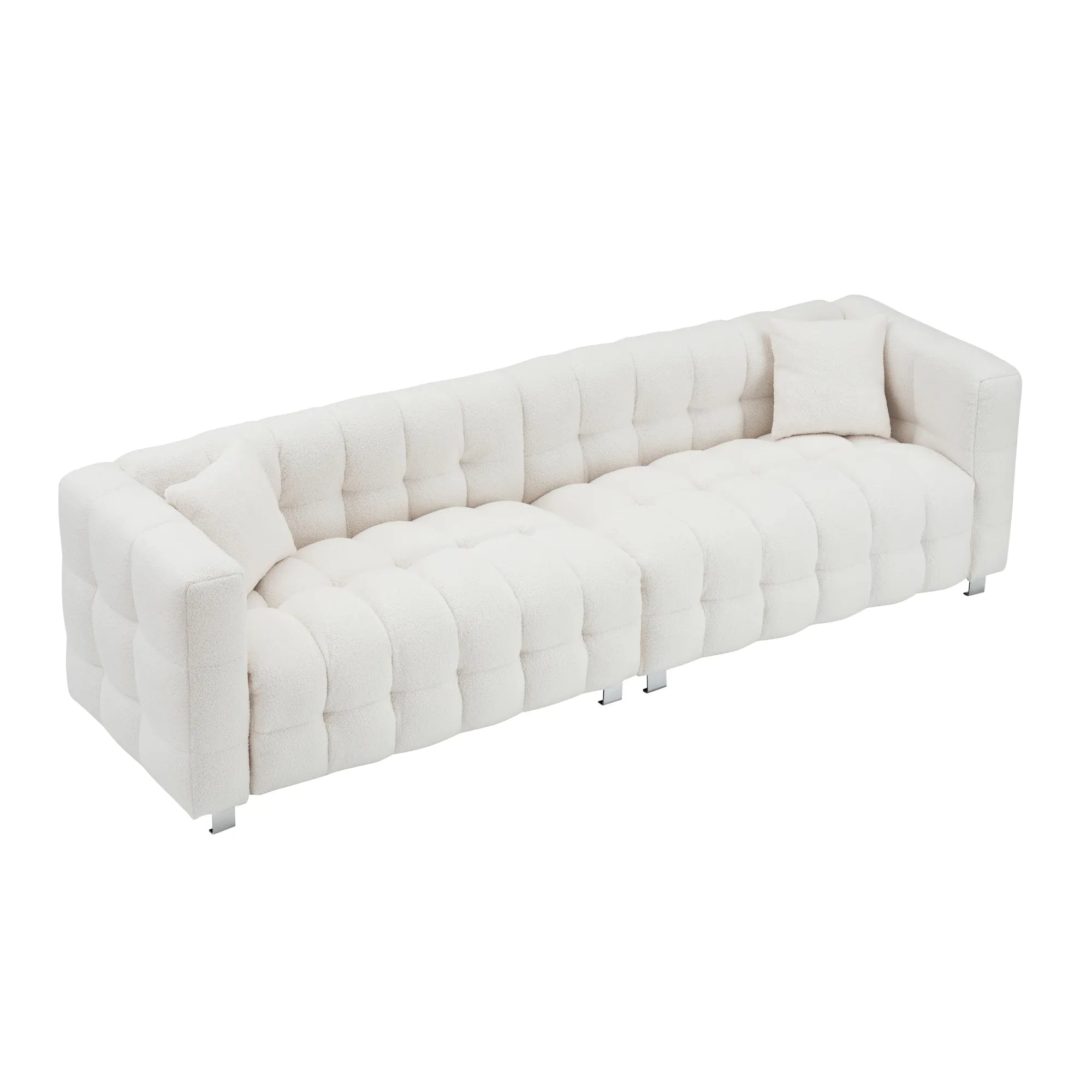 102" 4-Seater Upholstery Fleece Cloud Sofa