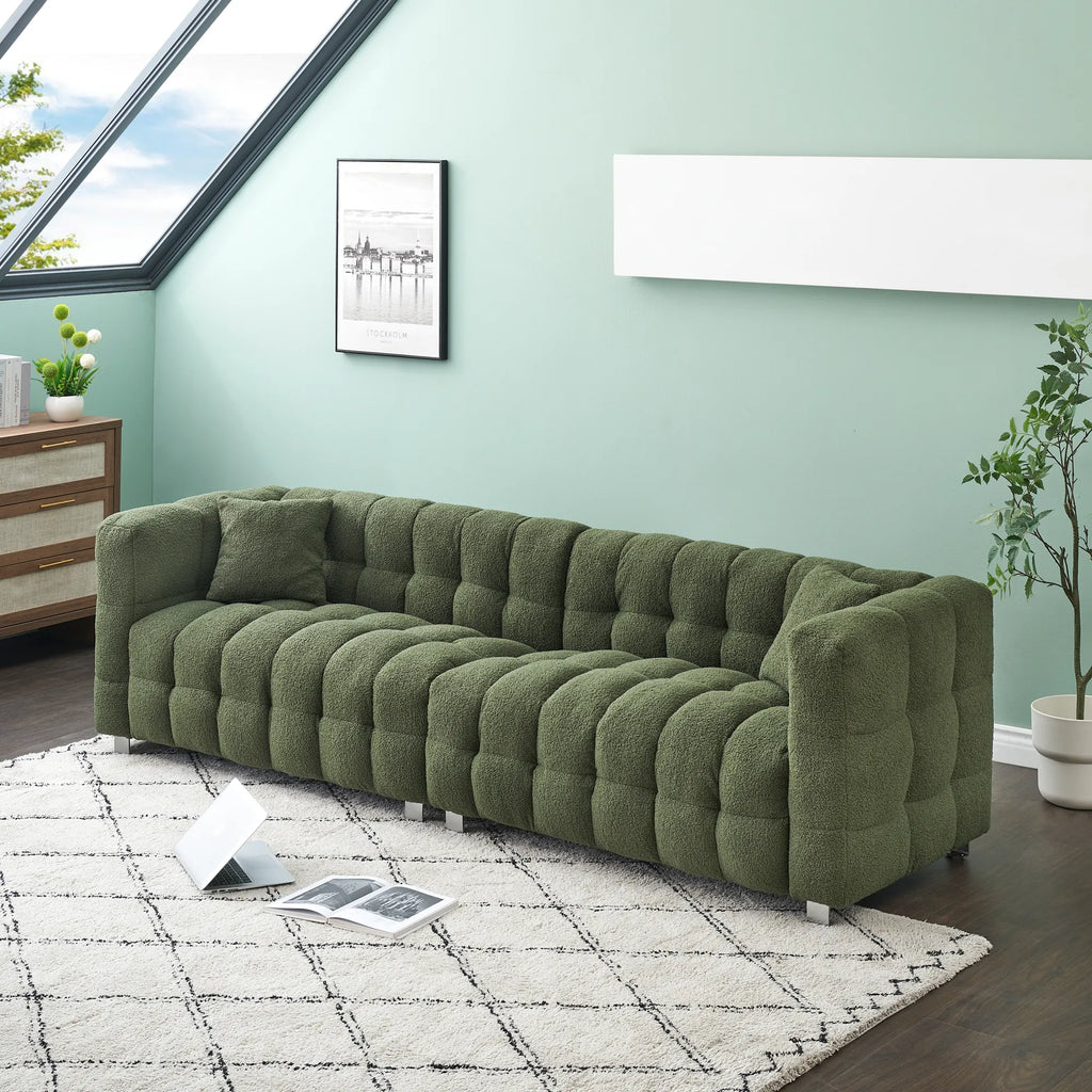 102" 4-Seater Upholstery Fleece Cloud Sofa