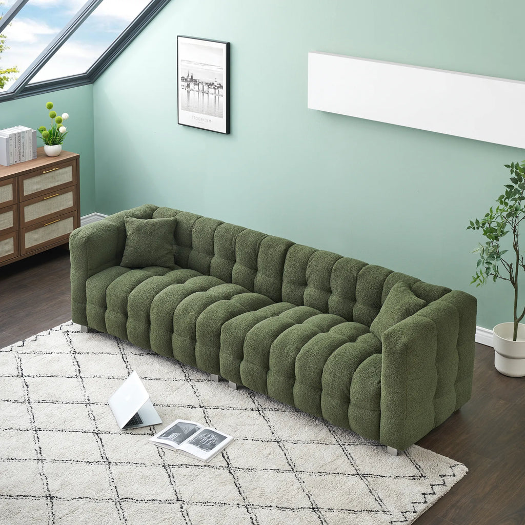 102" 4-Seater Upholstery Fleece Cloud Sofa