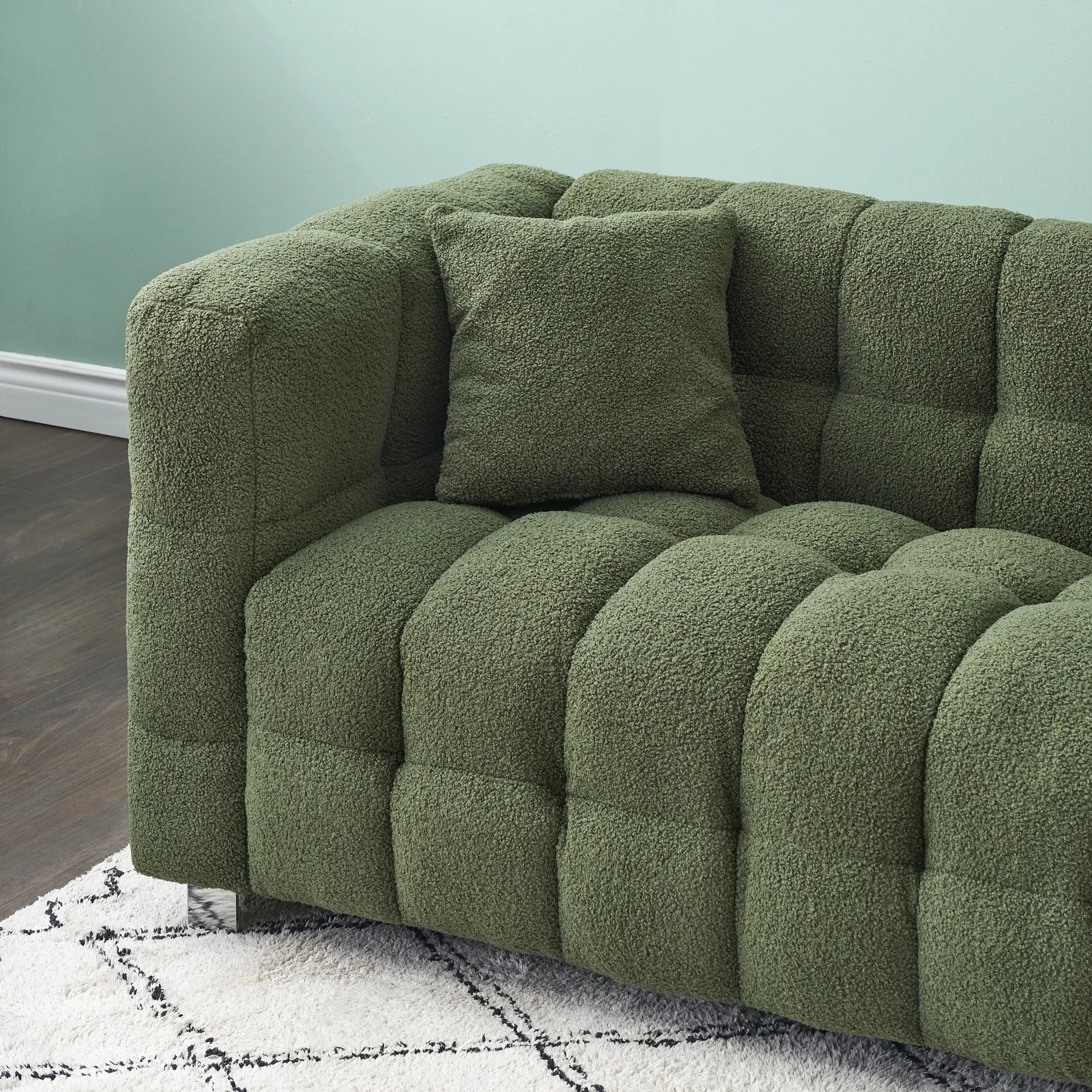 102" 4-Seater Upholstery Fleece Cloud Sofa