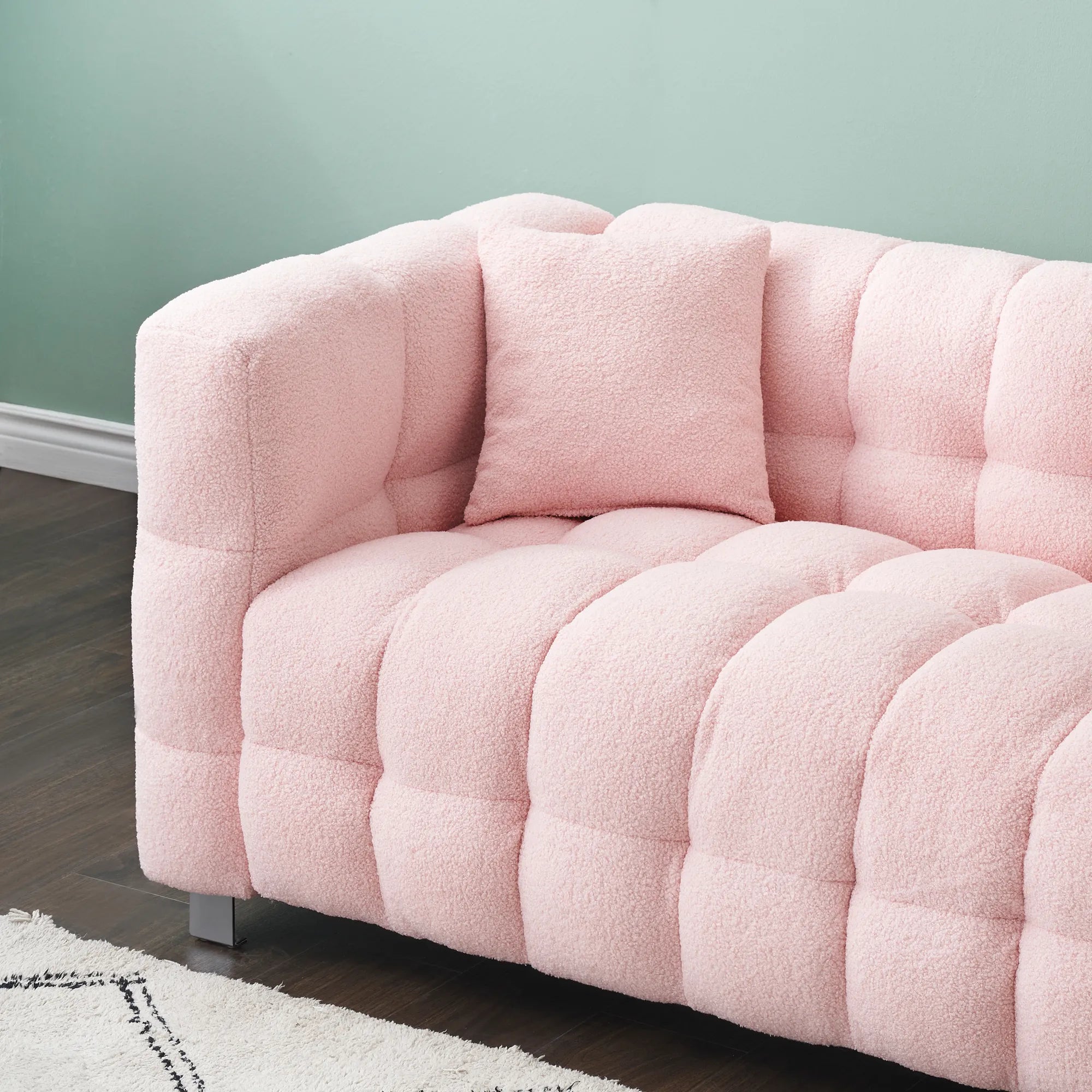 102" 4-Seater Upholstery Fleece Cloud Sofa