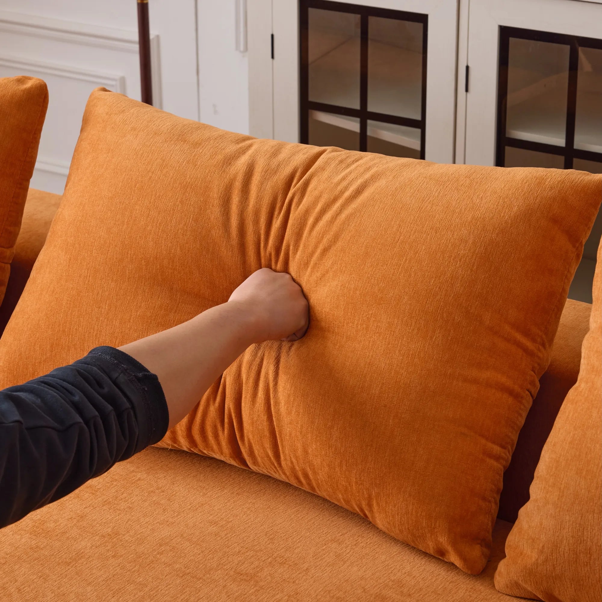 108" 4 Seater Chenille Cloud Modular Sofa with Deep Seat