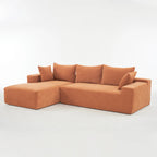 108" 4 Seater Chenille Cloud Modular Sofa with Deep Seat