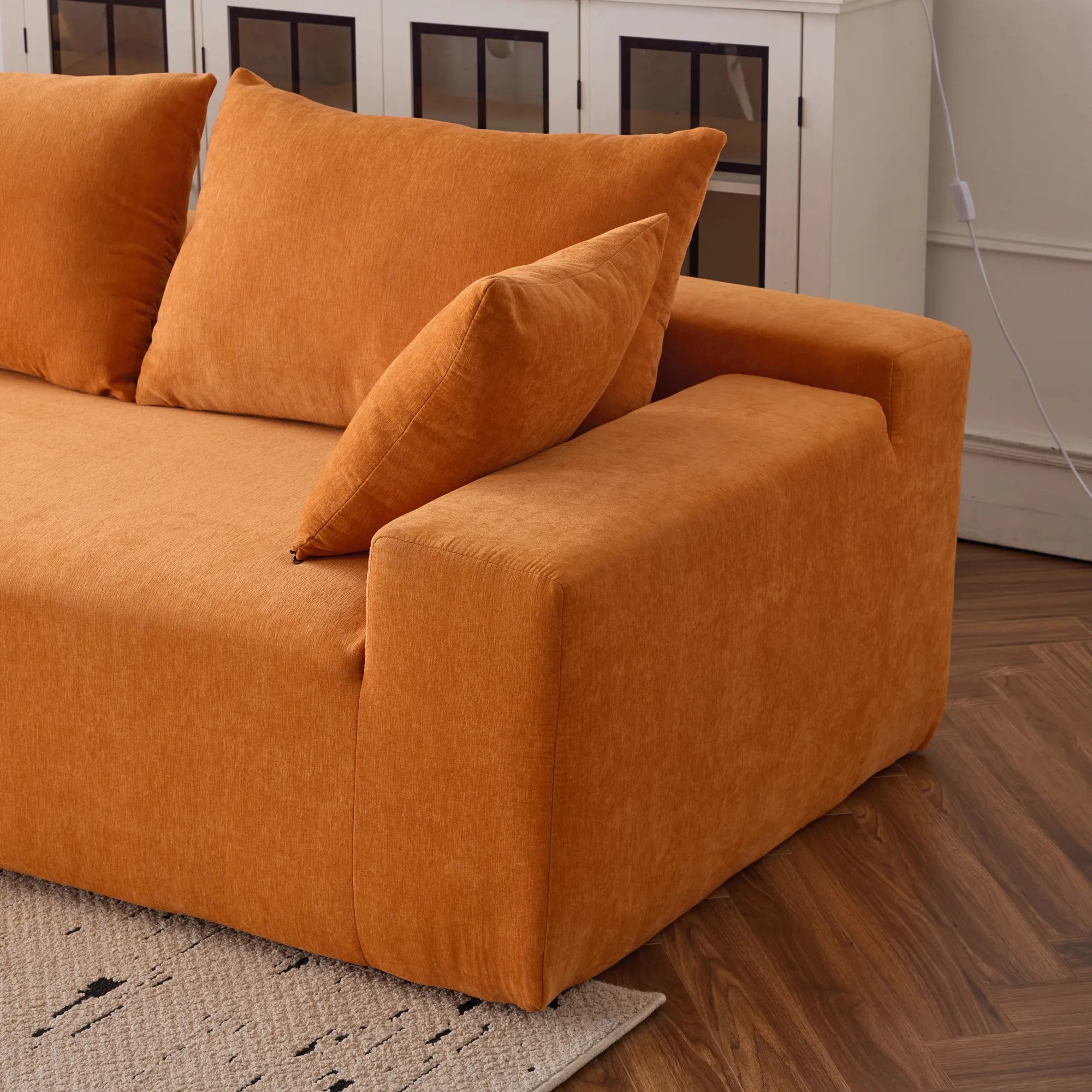 108" 4 Seater Chenille Cloud Modular Sofa with Deep Seat