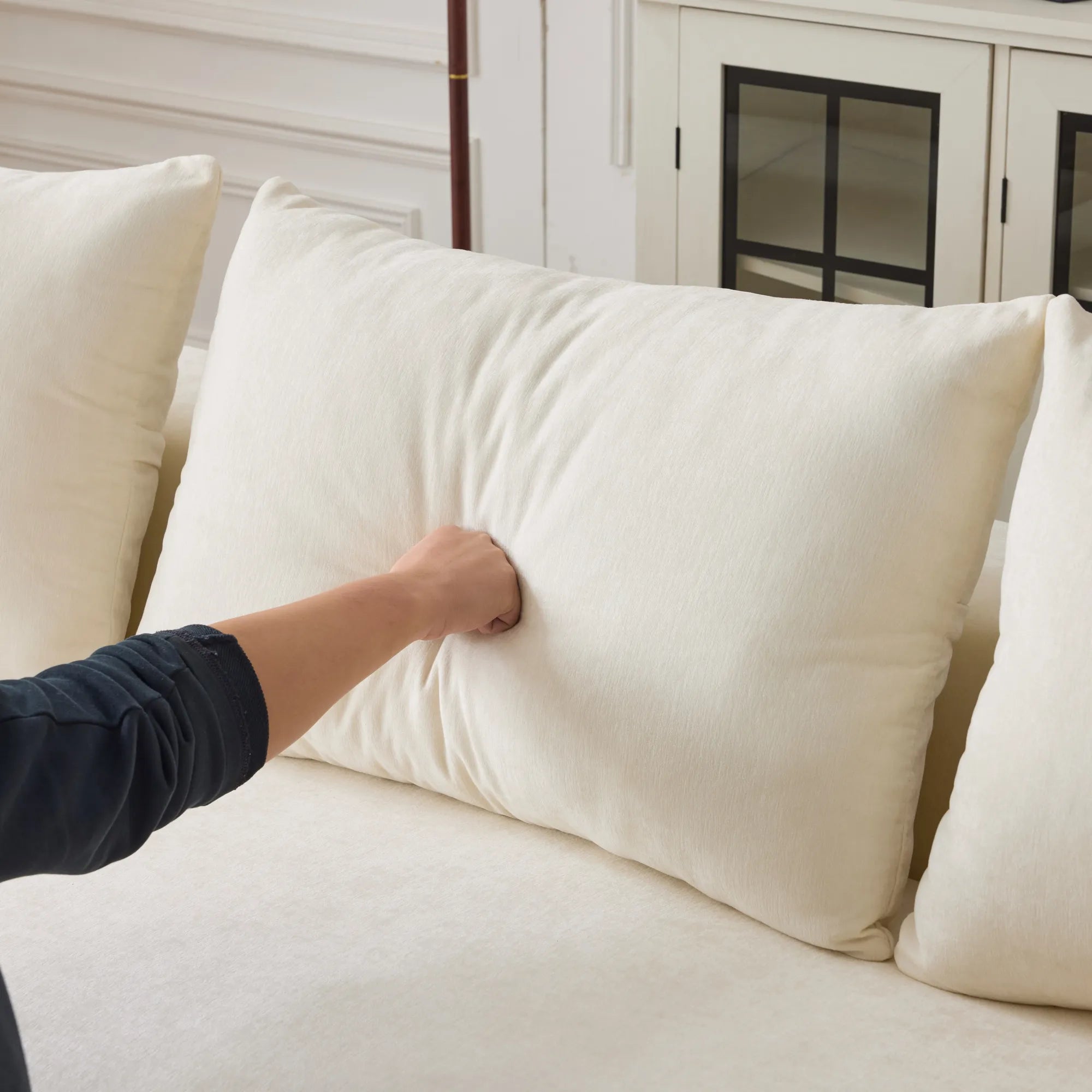108" 4 Seater Chenille Cloud Modular Sofa with Deep Seat