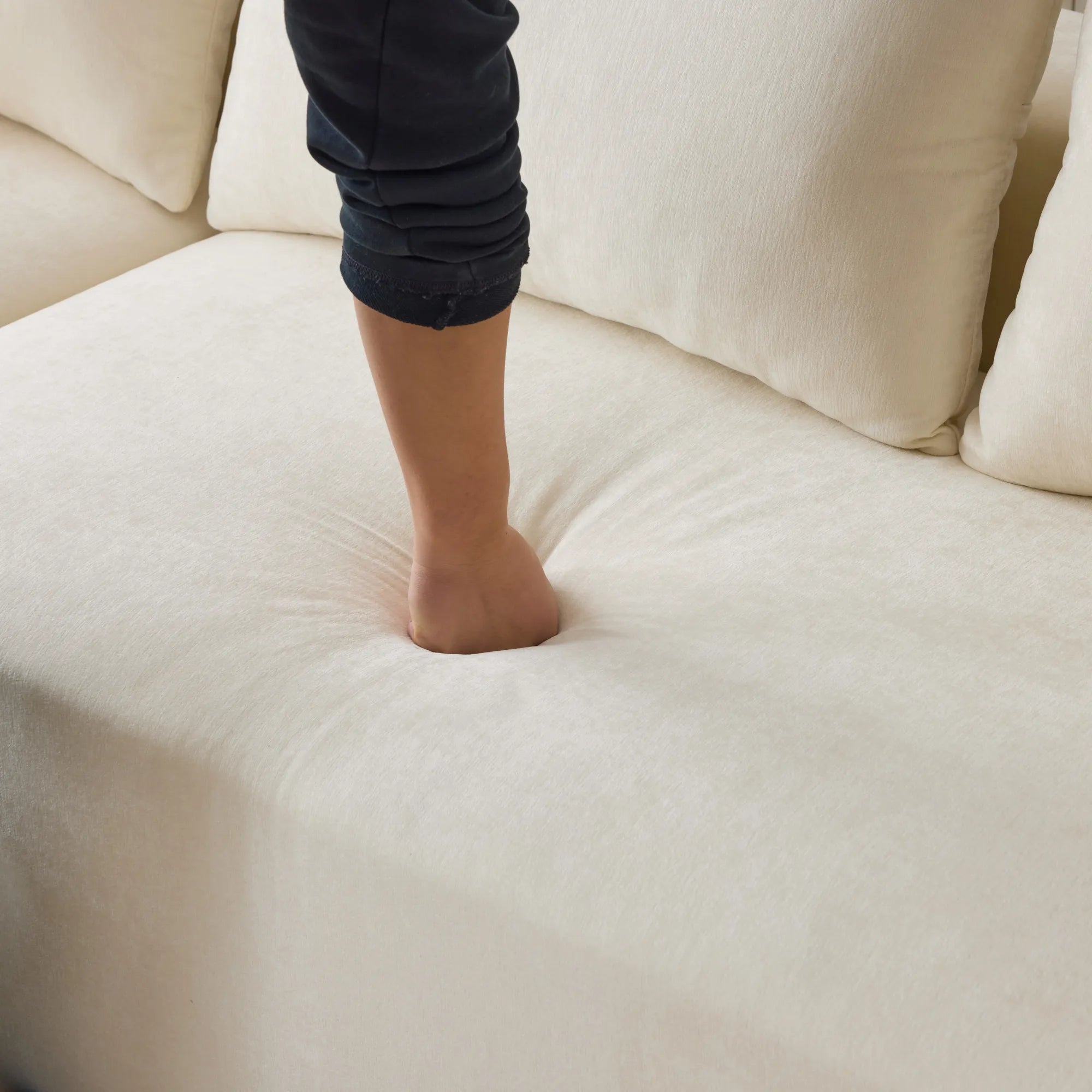 108" 4 Seater Chenille Cloud Modular Sofa with Deep Seat