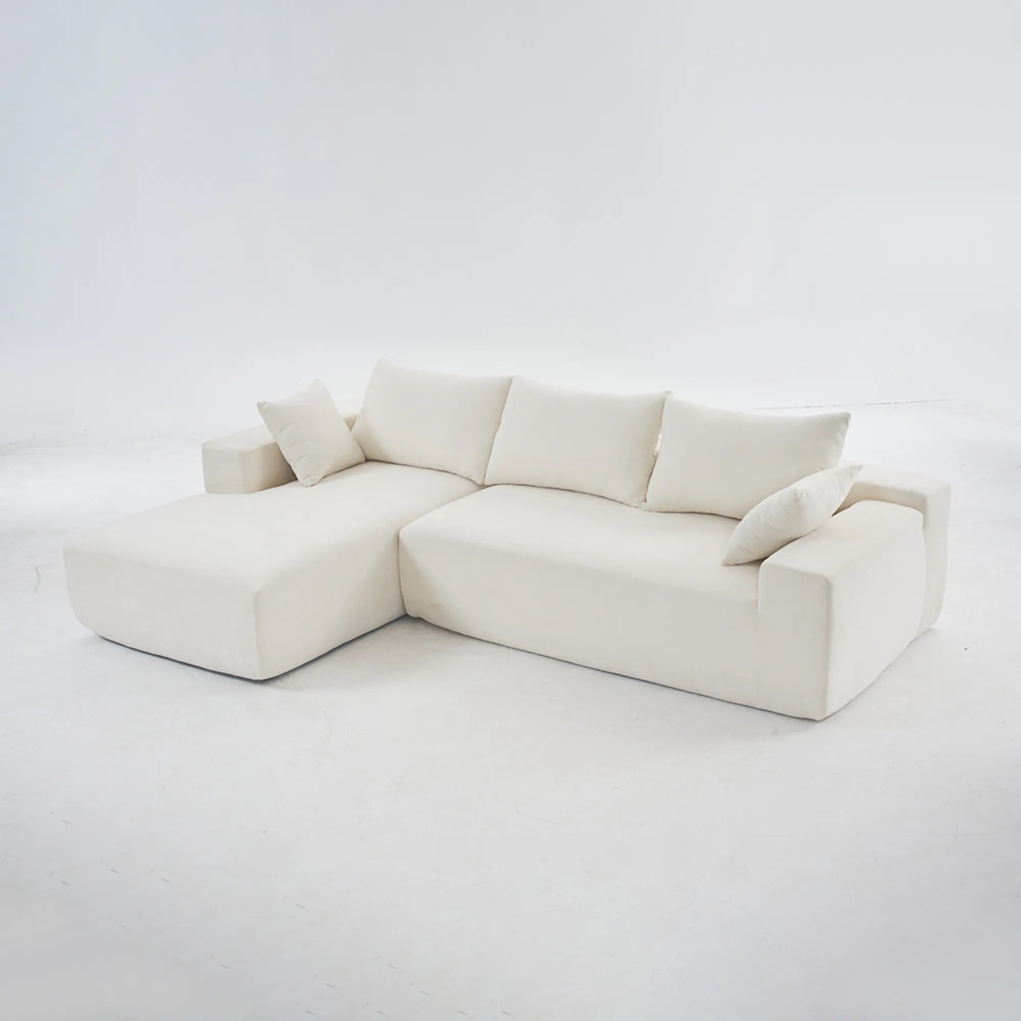 108" 4 Seater Chenille Cloud Modular Sofa with Deep Seat