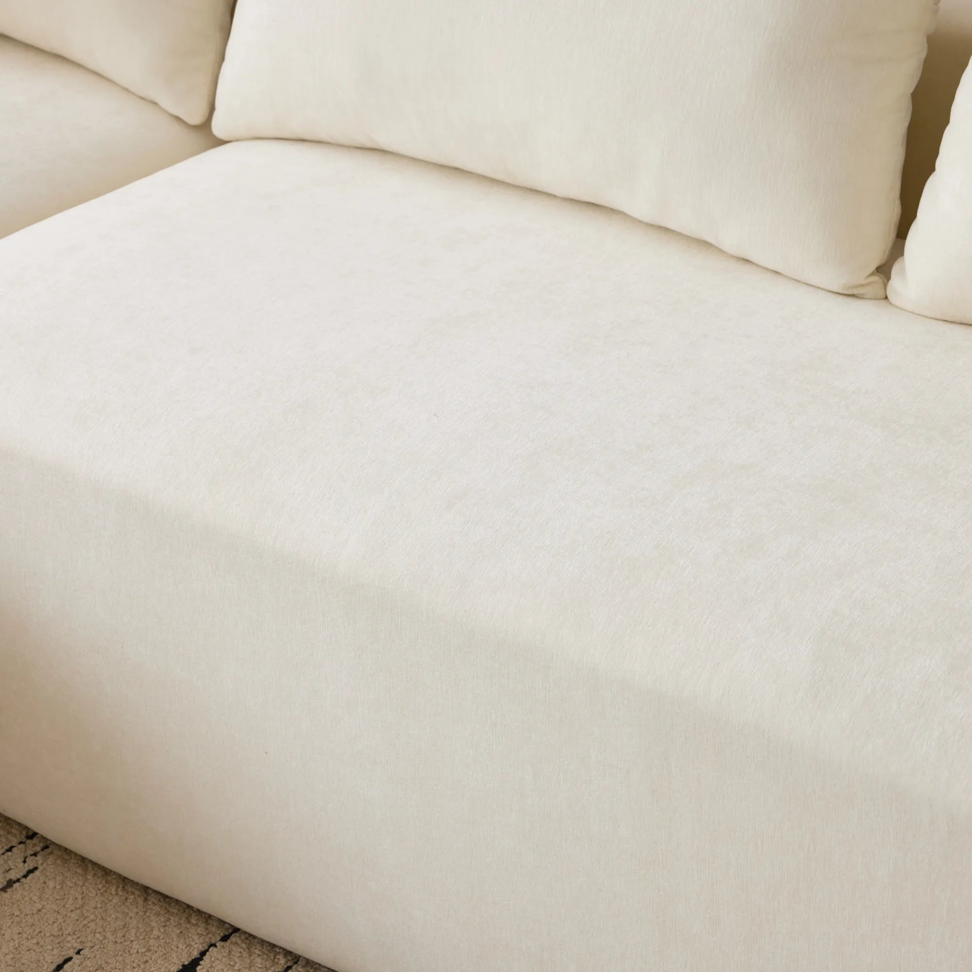108" 4 Seater Chenille Cloud Modular Sofa with Deep Seat