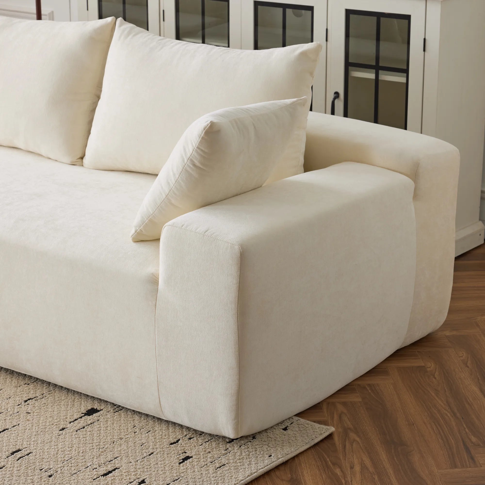 108" 4 Seater Chenille Cloud Modular Sofa with Deep Seat