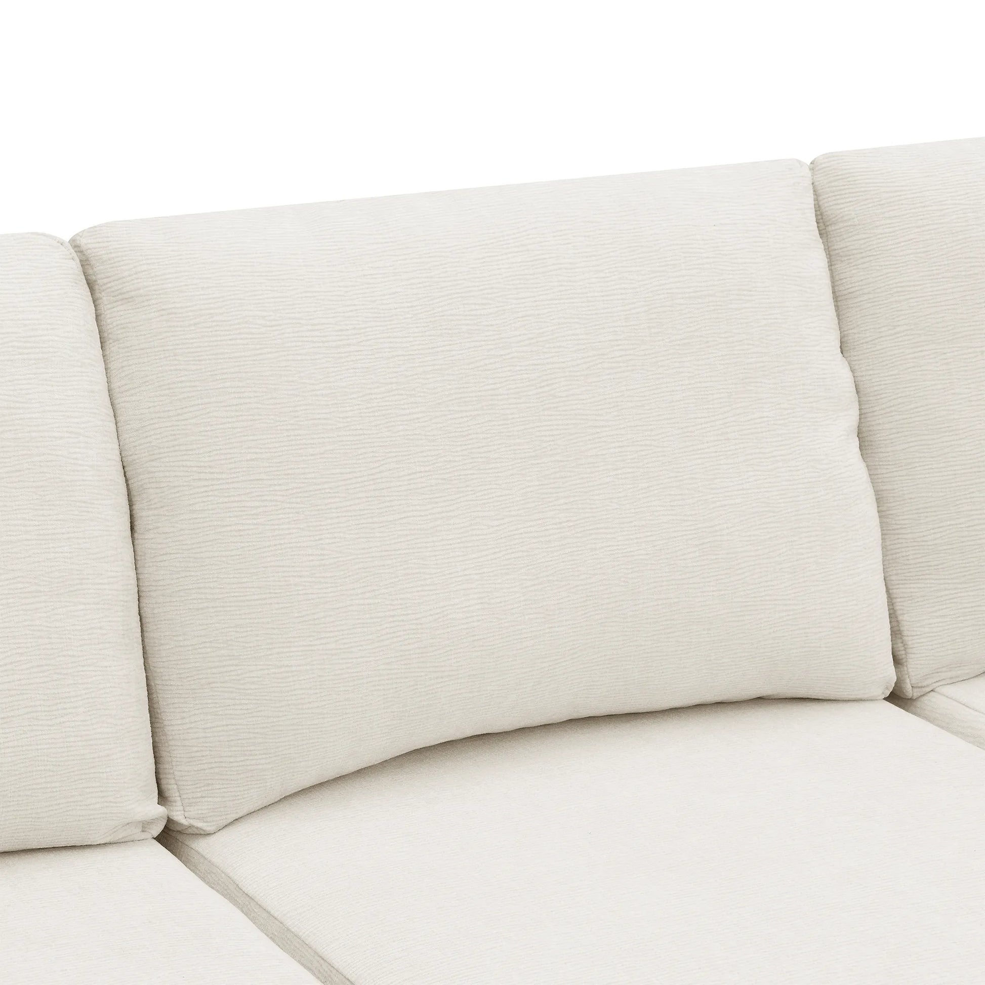 110" Chenille Upholstered Modern Modular Sectional Compressed Sofa