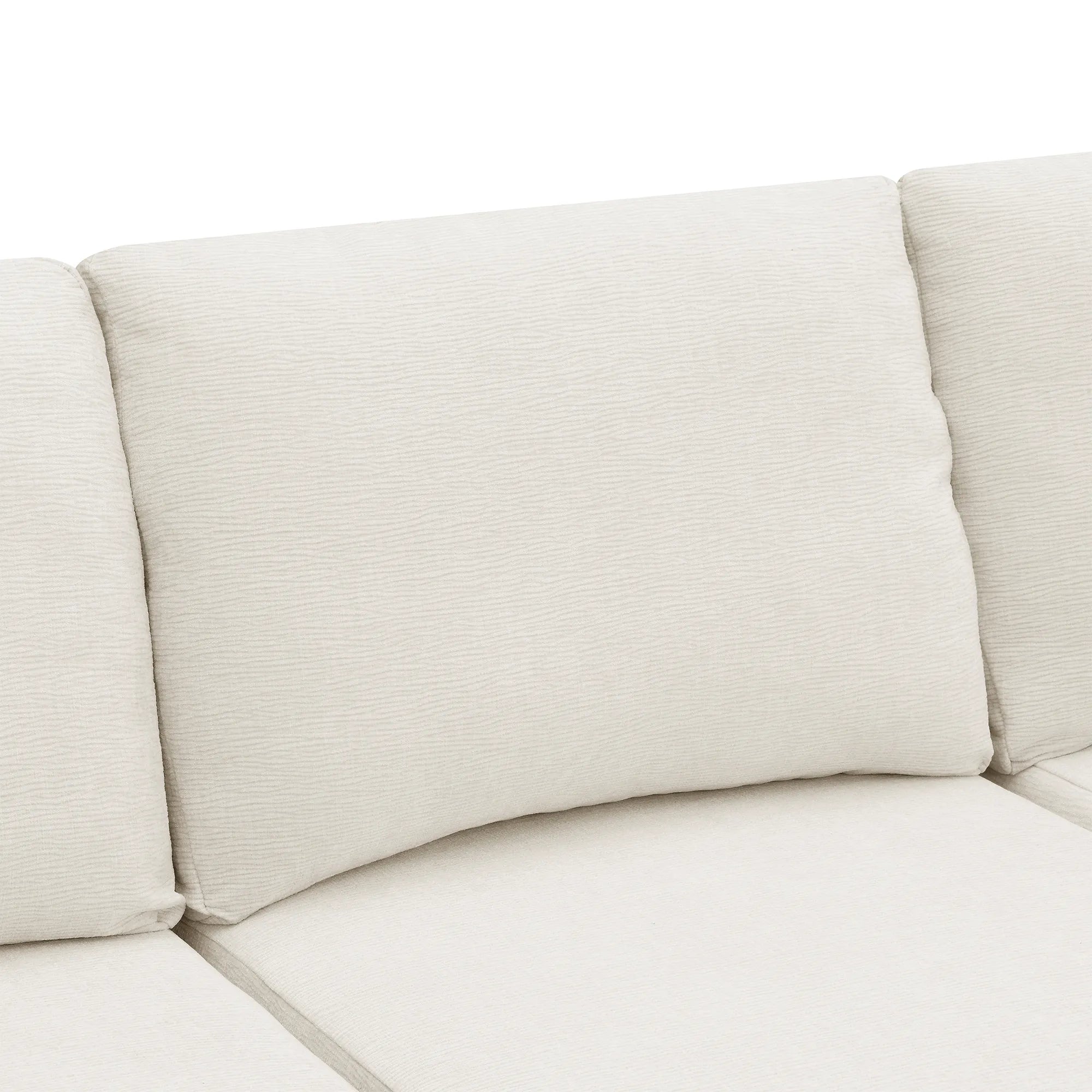 110" Chenille Upholstered Modern Modular Sectional Compressed Sofa