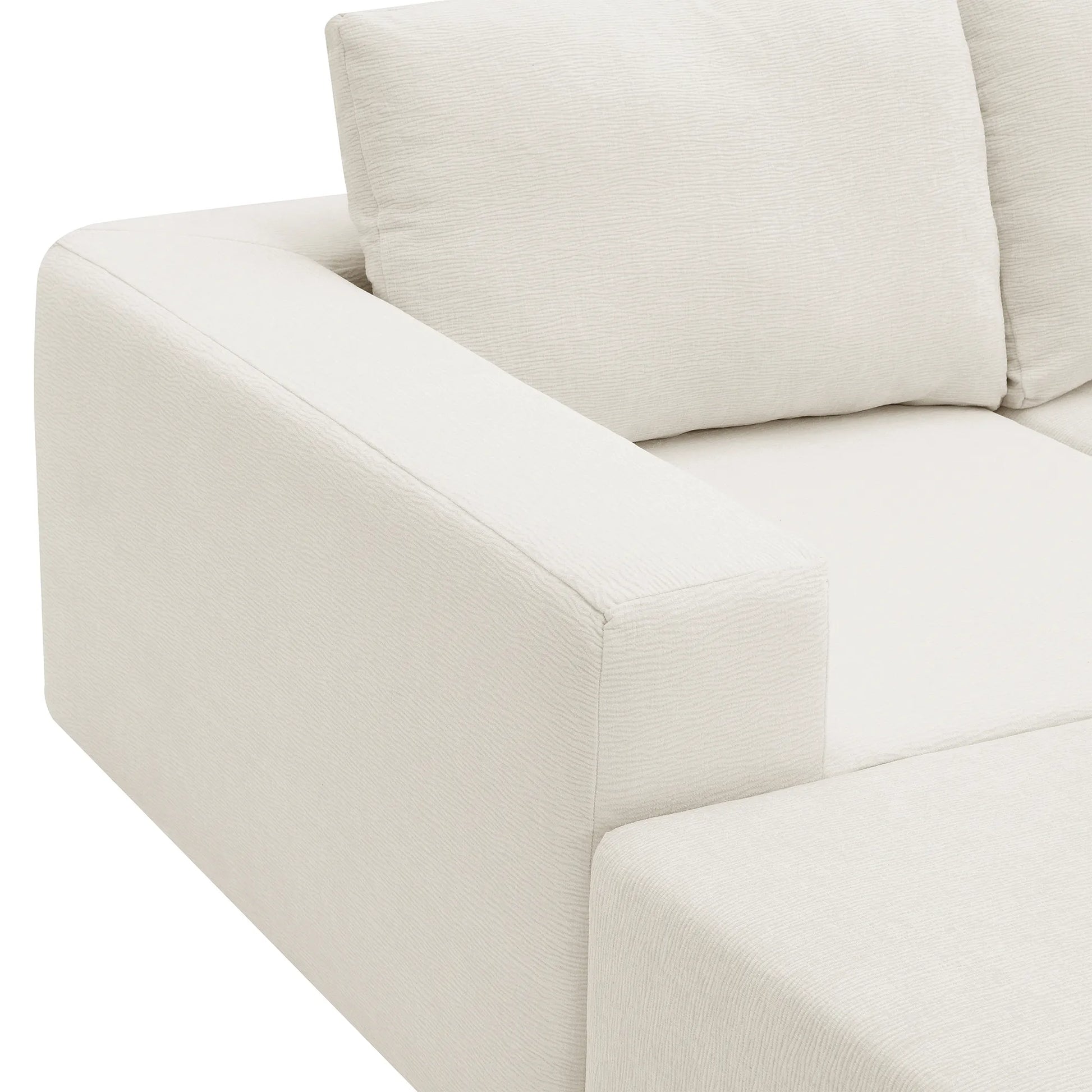 110" Chenille Upholstered Modern Modular Sectional Compressed Sofa