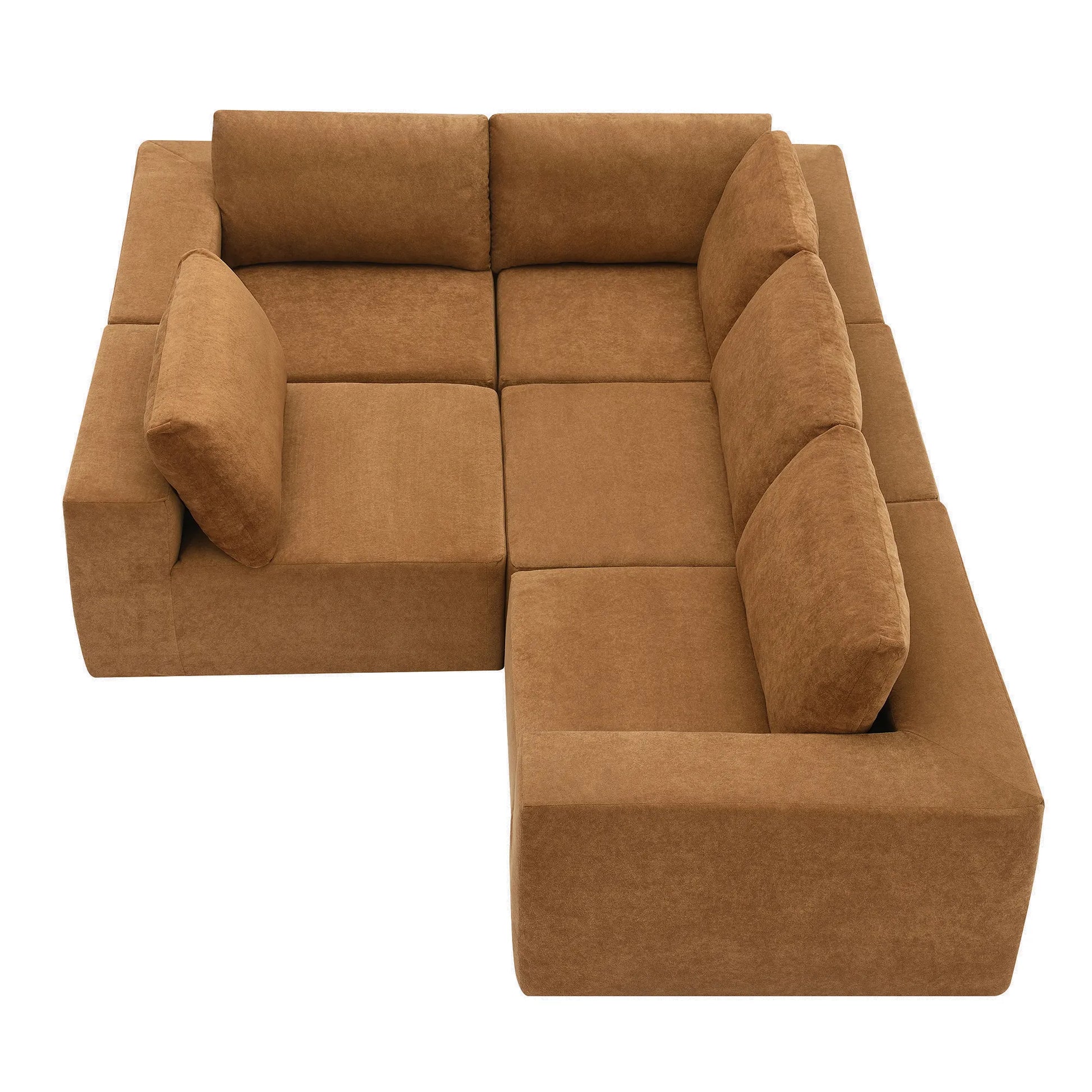116" 5-Piece Upholstered Modern Modular Sectional Sofa