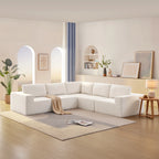 116" 5-Piece Upholstered Modern Modular Sectional Sofa