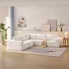 116" 5-Piece Upholstered Modern Modular Sectional Sofa