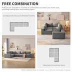 116" 5-Piece Upholstered Modern Modular Sectional Sofa