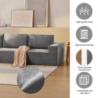 116" 5-Piece Upholstered Modern Modular Sectional Sofa