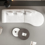 123" 4 Seater Oversized Cloud Corduroy Modular Compressed Sofa