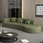123" 4 Seater Oversized Cloud Corduroy Modular Compressed Sofa