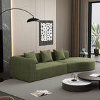 123" 4 Seater Oversized Cloud Corduroy Modular Compressed Sofa