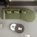 123" 4 Seater Oversized Cloud Corduroy Modular Compressed Sofa