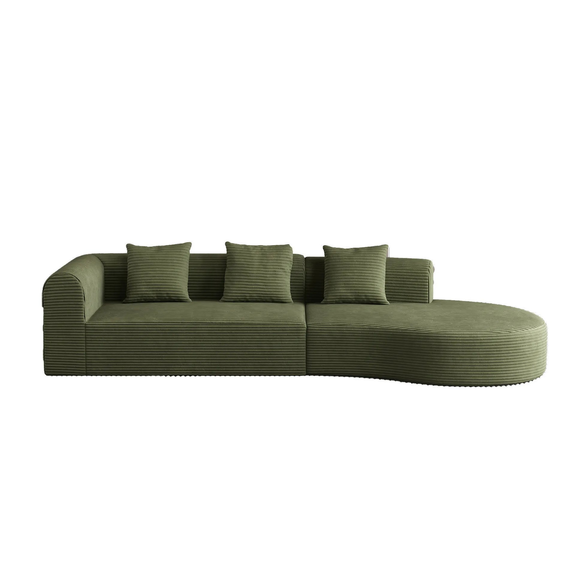 123" 4 Seater Oversized Cloud Corduroy Modular Compressed Sofa