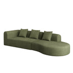 123" 4 Seater Oversized Cloud Corduroy Modular Compressed Sofa