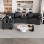 126" L Shape Sectional Sofa Bed