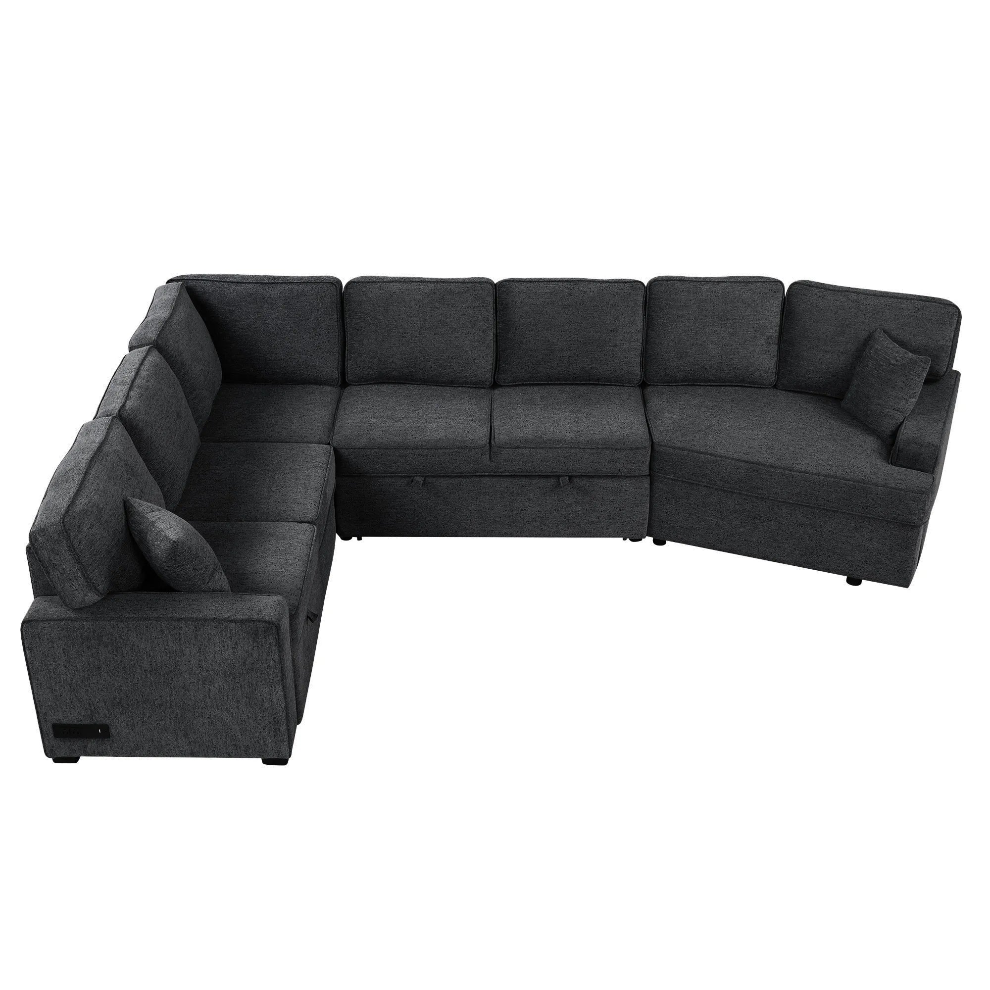 126" L Shape Sectional Sofa Bed