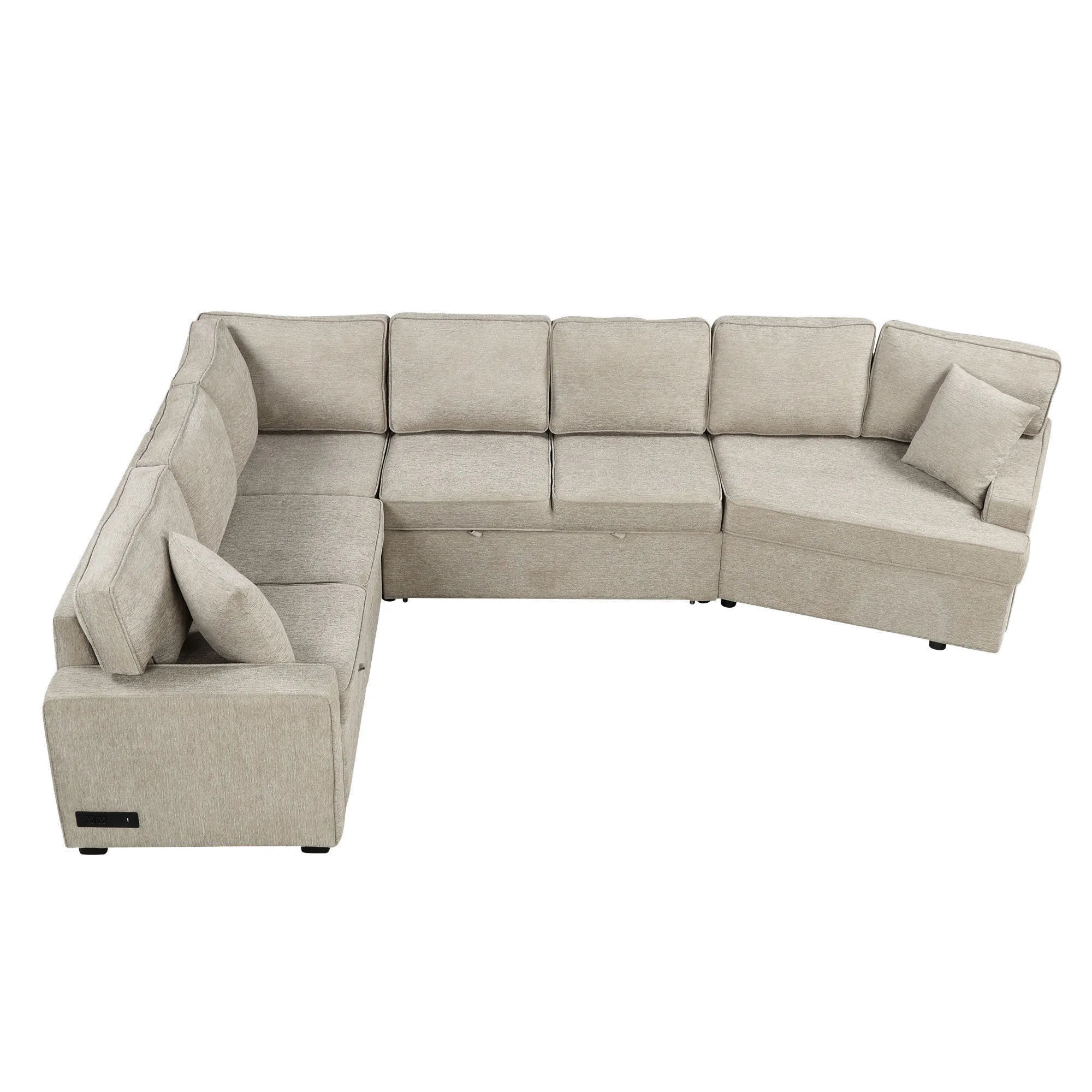 126" L Shape Sectional Sofa Bed