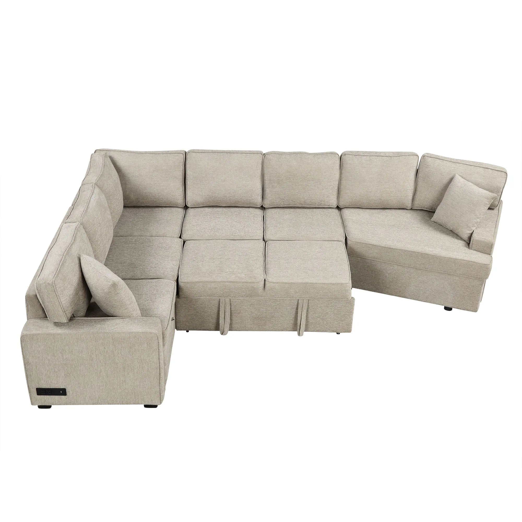 126" L Shape Sectional Sofa Bed