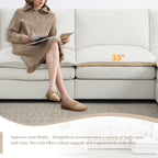 134" 6 Seater U Shaped Chenille Modular Sofa with Double Layer Cushions