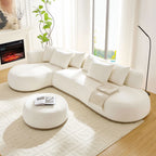 135” Sectional Sofa, L-Shape with Chaise & Ottoman
