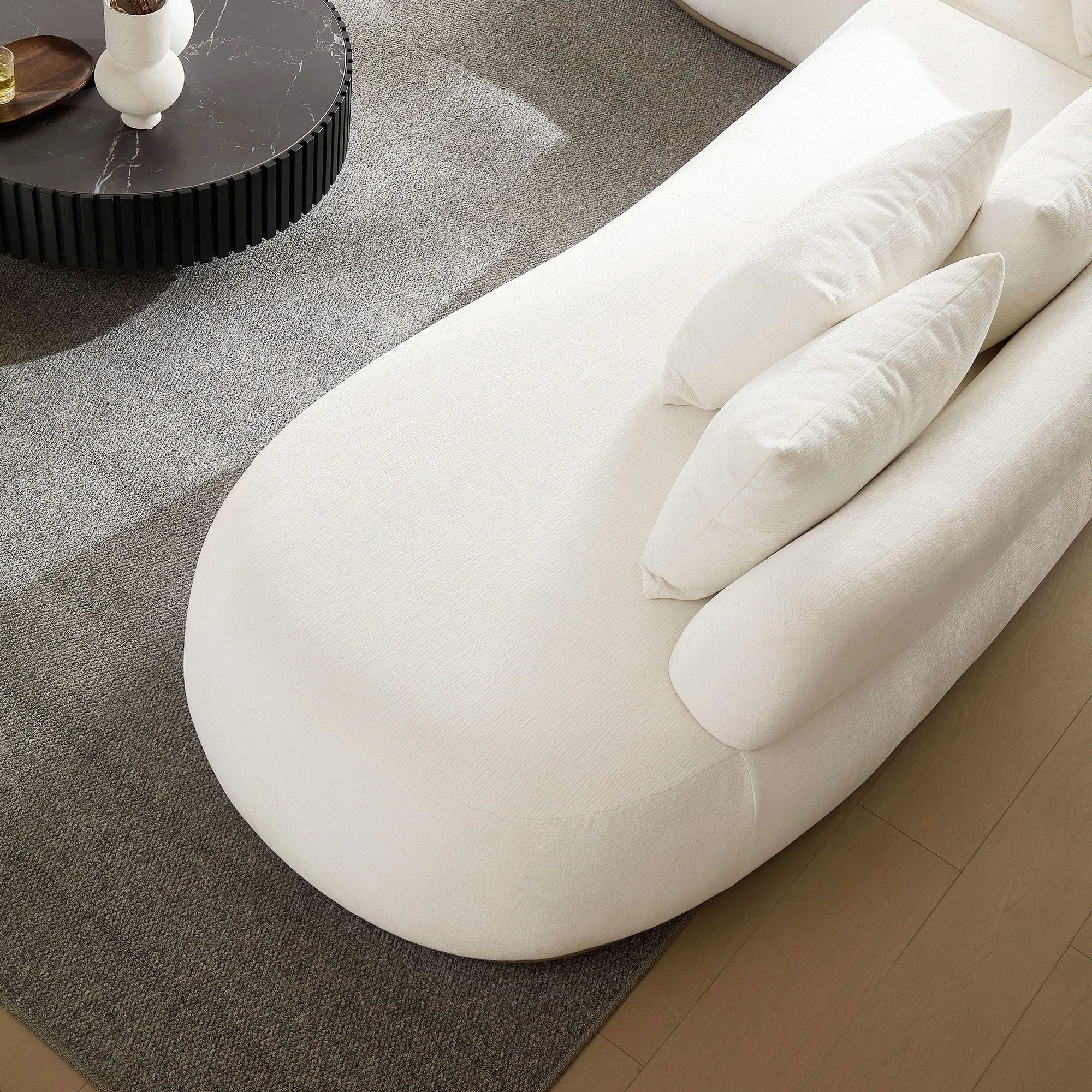 135” Sectional Sofa, L-Shape with Chaise & Ottoman