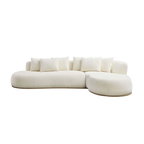 135” Sectional Sofa, L-Shape with Chaise & Ottoman
