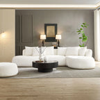 135” Sectional Sofa, L-Shape with Chaise & Ottoman