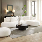 135” Sectional Sofa, L-Shape with Chaise & Ottoman