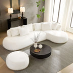 135” Sectional Sofa, L-Shape with Chaise & Ottoman