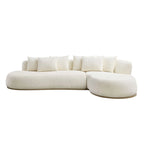 135” Sectional Sofa, L-Shape with Chaise & Ottoman