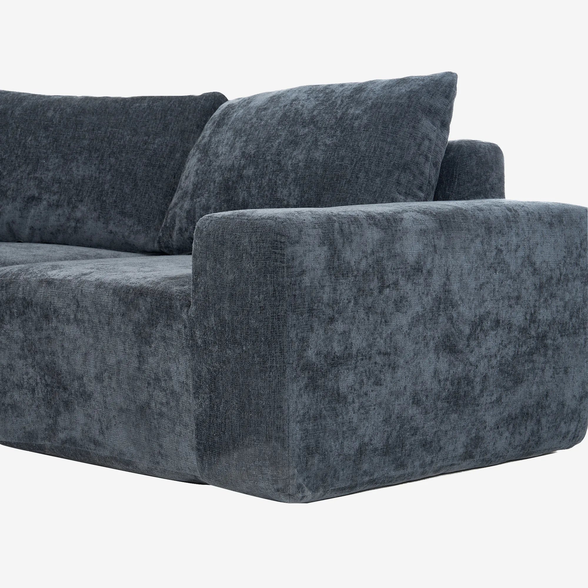 142" Oversized Cloud Sectional Modular Compressed Sofa with Chenille Fabric & Deep Seat