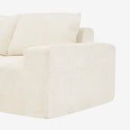 142" Oversized Cloud Sectional Modular Compressed Sofa with Chenille Fabric & Deep Seat