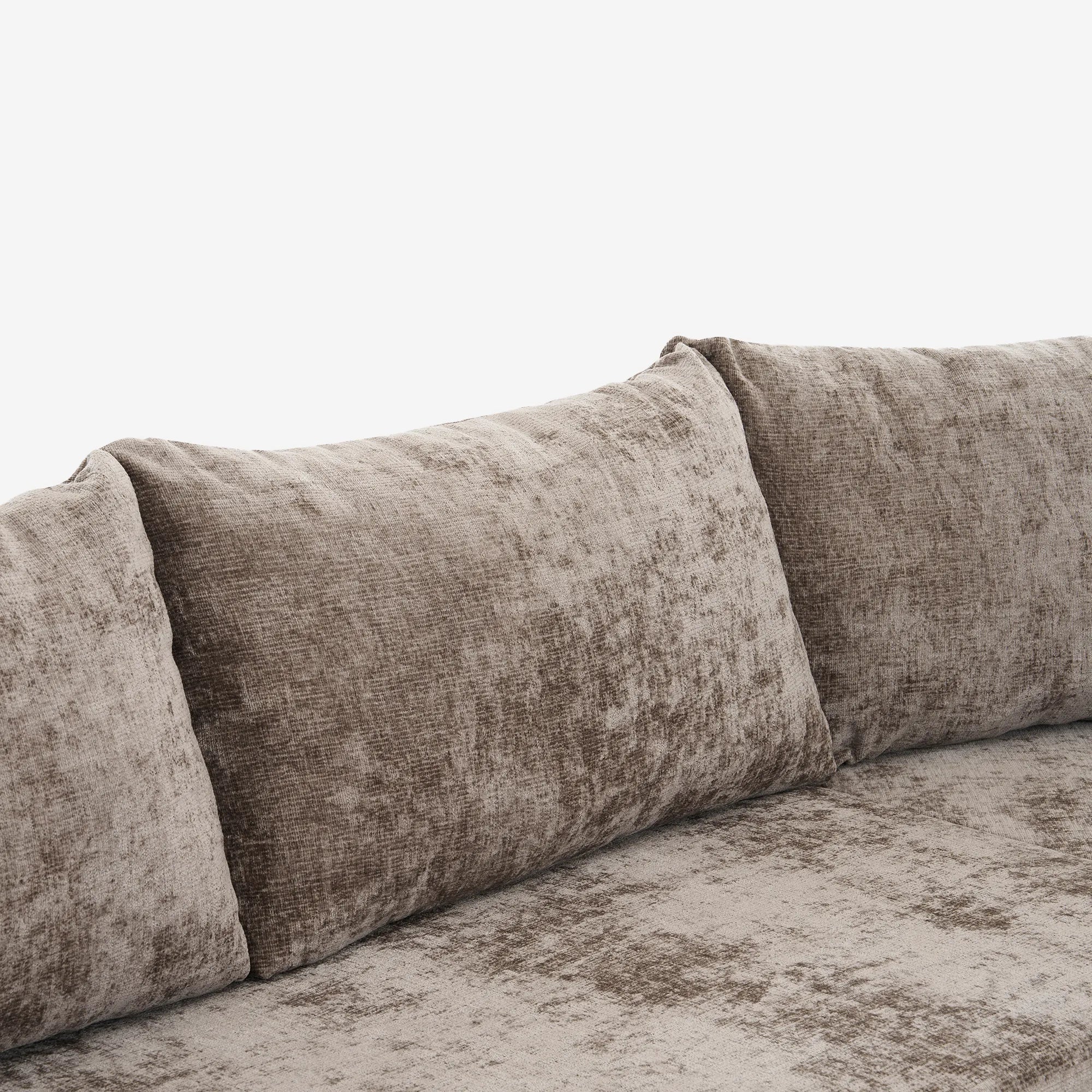 142" Oversized Cloud Sectional Modular Compressed Sofa with Chenille Fabric & Deep Seat