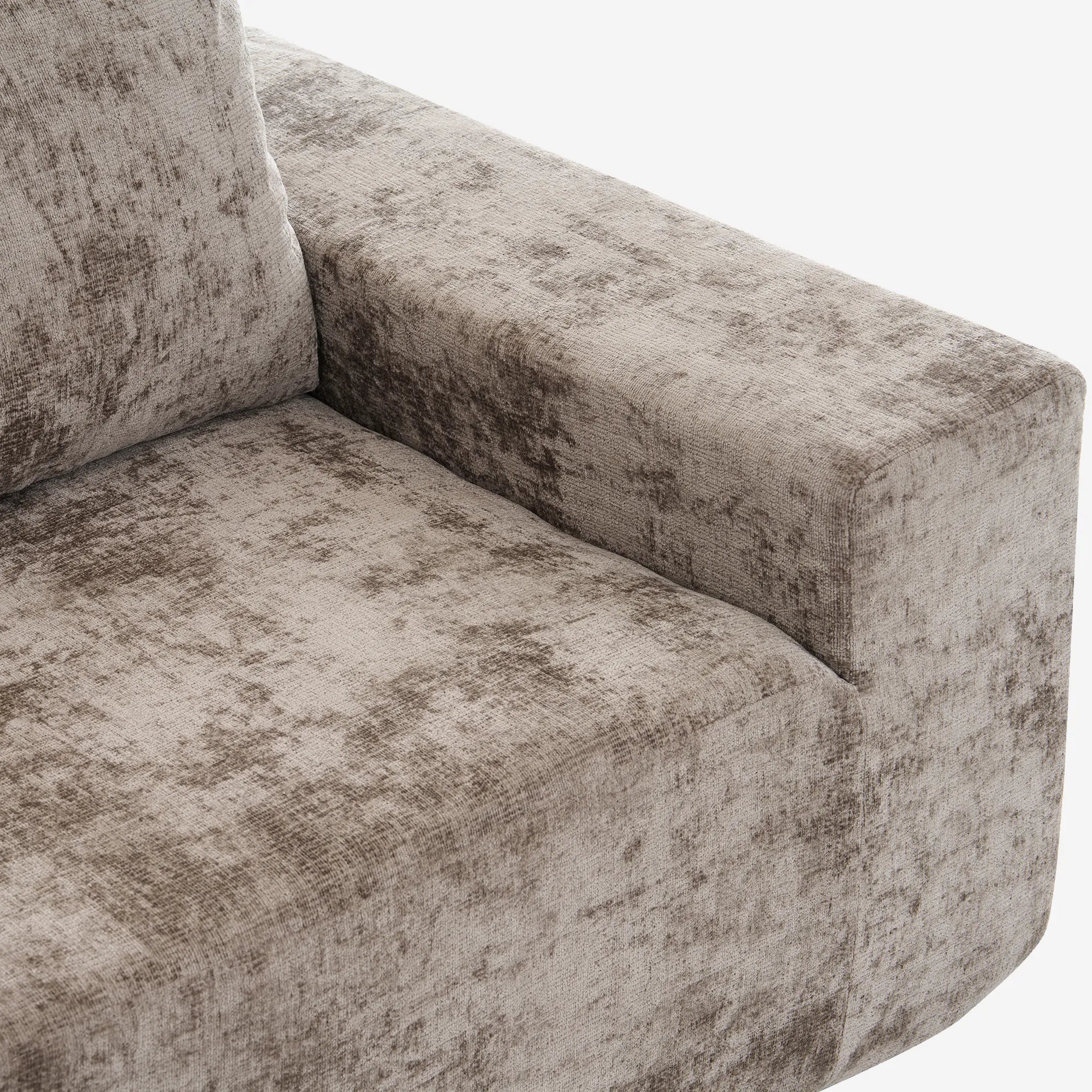 142" Oversized Cloud Sectional Modular Compressed Sofa with Chenille Fabric & Deep Seat