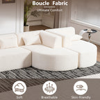 144" Upholstered Modern Modular Sofa with Two Chaise Lounge