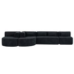 144" Upholstered Modern Modular Sofa with Two Chaise Lounge