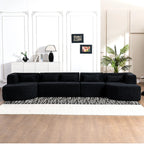 144" Upholstered Modern Modular Sofa with Two Chaise Lounge