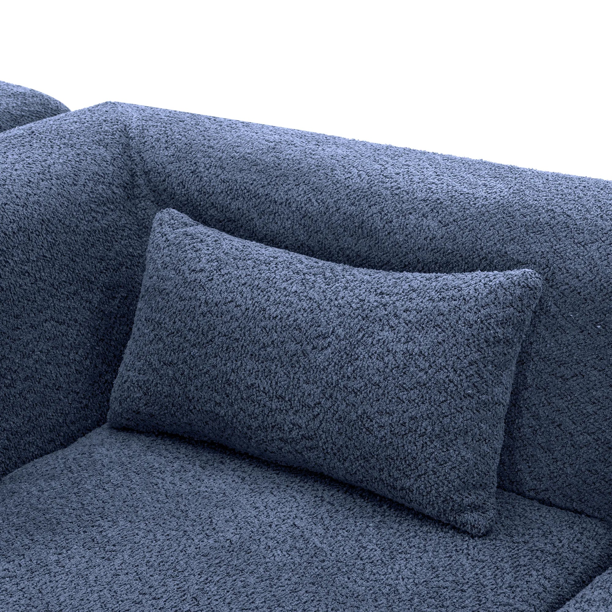 144" Upholstered Modern Modular Sofa with Two Chaise Lounge
